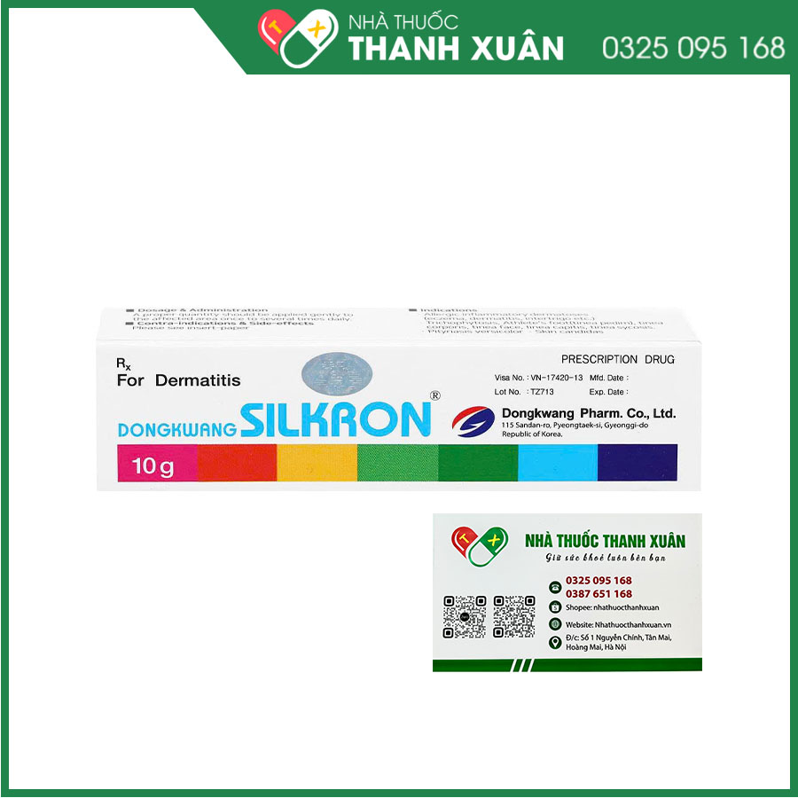 Silkron điều trị các bệnh viêm da, nhiễm nấm ngoài da